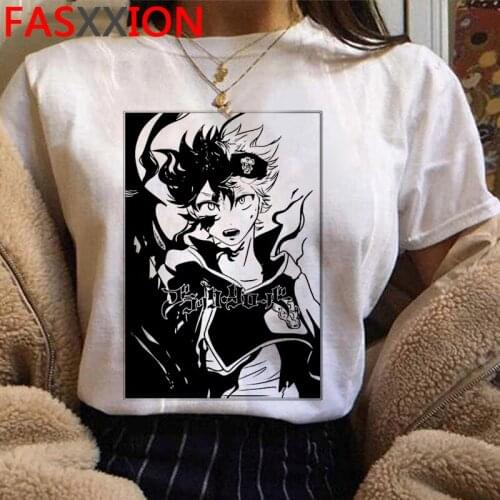 Black Clover t shirt t-shirt female graphic tees women 2021 white t shirt tumblr summer top clothes harajuku kawaii