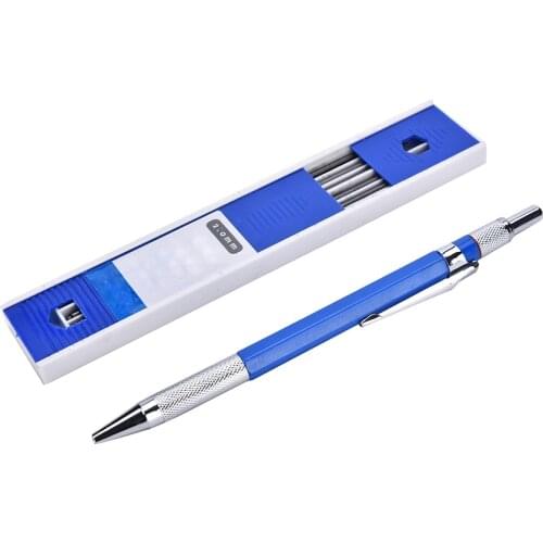 1 Set 2mm 2B Plastic Metal shell Automatic mechanical lead pencils Draw Drafting Pencil with 12 Leads Refills