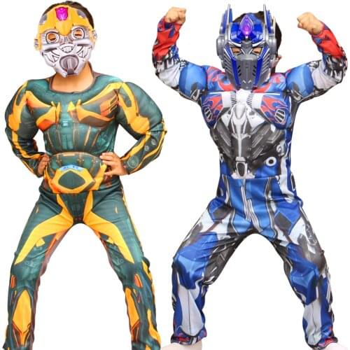 Halloween King Kong Warrior Optimus Prime Cosplay Costume Muscle Suits For Kids Boys Super Movie-TV Anime