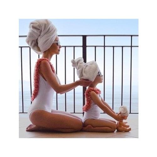 Mommy and Me Swim Suit Family Swimwear with Baby Girl Mommy and Me Family Look Swim Wear 2019 New Bikini Swimsuit Kids