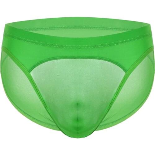 Mens Low Rise Underwear Briefs Sexy Breathable Mesh See Through Lingerie Underpants Male Clothes New U Convex Panties