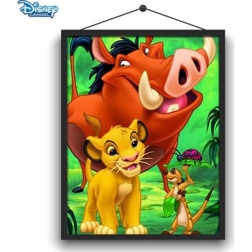 Disney 5D DIY Diamond Painting Lion King Full Diamond Three-dimensional Embroidery Exclusive Handmade Interior Decoration Gift