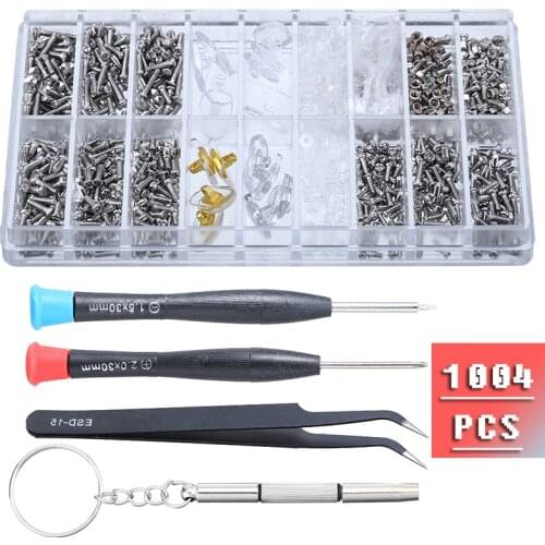 1004pcs Assorted Screws Screwdriver Set For Sunglasses Eye Glasses Repair Tool Round Head Screw Nuts Screwdriver