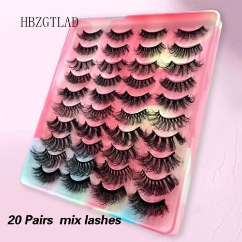 NEW 7Pairs Faux Mink Eyelashes Soft Fluffy Natural False Eyelashes 3D Thick Dramatic Makeup Eyelashes Reusable Handmade Lashes