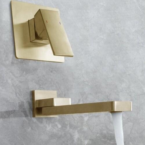 New Basin Faucet Bathroom Brass water Mixer Tap brush gold chrome black Concealed Rotation Basin Water Sink Mixer crane