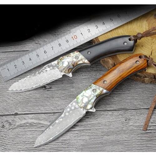 New product sharp knife Damascus steel imports collection tool knife folding knife outdoor self-defense knife