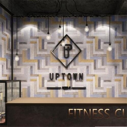 Beibehang Retro wood grain wallpaper mosaic imitation wood floor board living room bedroom wall hotel clothing store wallpaper