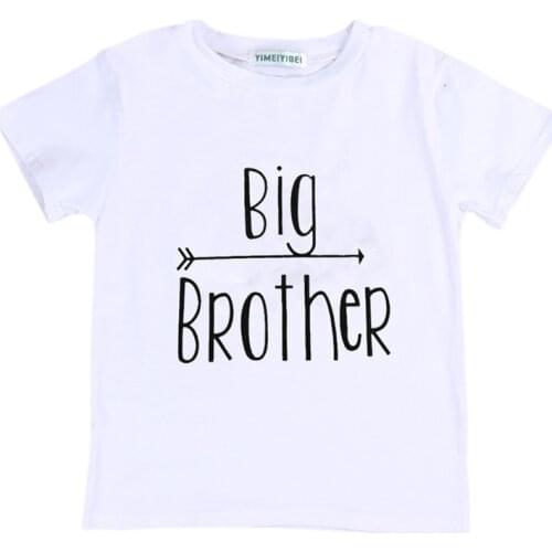 Family Matching Outfits Big Brother Baby Boys T-shirt Little Brother Romper Bodysuit Matching Clothes ca