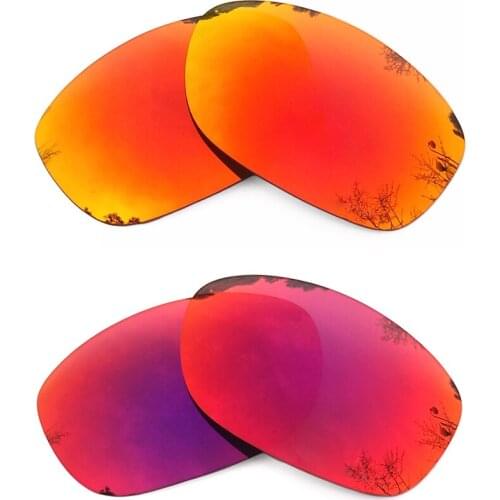 Orange Red Mirrored & Midnight Sun Mirrored Polarized Replacement Lenses for Pit Bull Frame 100% UVA & UVB