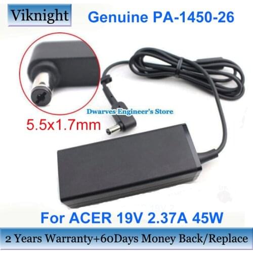 Genuine PA-1450-26 19V 2.37A 45W Laptop Adapter Charger For ACER Aspire ES1-512 ES1-711 Aspire ADP-45HE B A13-045N2A AC Power