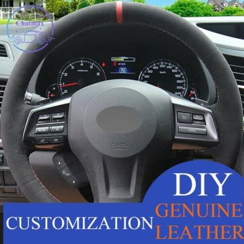 For Subaru Forester XV Legacy Outback Hand-stitched Car Steering Wheel Cover anti-slip design all season