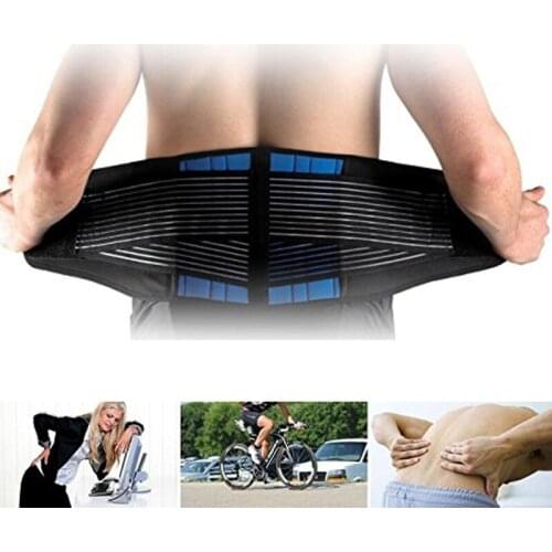 1Pcs Adjustable Neoprene Double Pull Lumbar Support Lower Back Belt Brace Pain Relief Band Waist Belt S-6XL Plus Zize