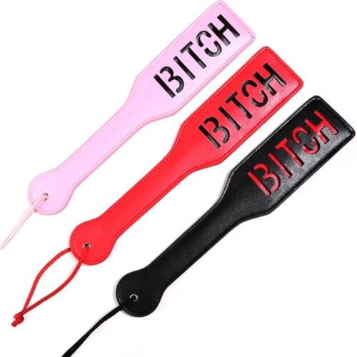 Slave Bitch XO 320mm Black Red Pink BlTCH SM Flog Spank Paddle Beat Submissive Slave Kinky adult toys for couples sex games