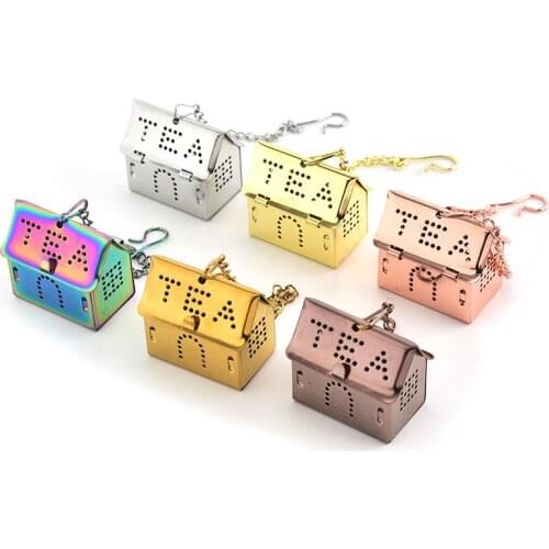 Stainless Steel House Shaped Tea Infuser Ball Spice Flower Filter Tea Leaf Herbal Strainer Kitchen Teapot Tool Households Gadget