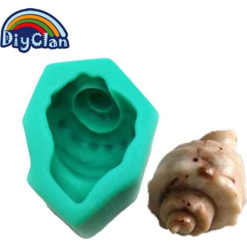 Conch Chocolae Silicone Mold For Candle Cake Decorating Tools Jelly Soap Mould Salt Sculpture Resin Molds S0066BK