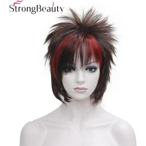 StrongBeauty Short Cute Straight Wig Synthetic Hair Womens Party Cosplay Wig 4 Colors