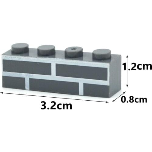 Thick 1*4 Dots Wall Bricks 62-64PCS DIY Building Blocks MOC City Accessories Door Window Construction Thick brick wall