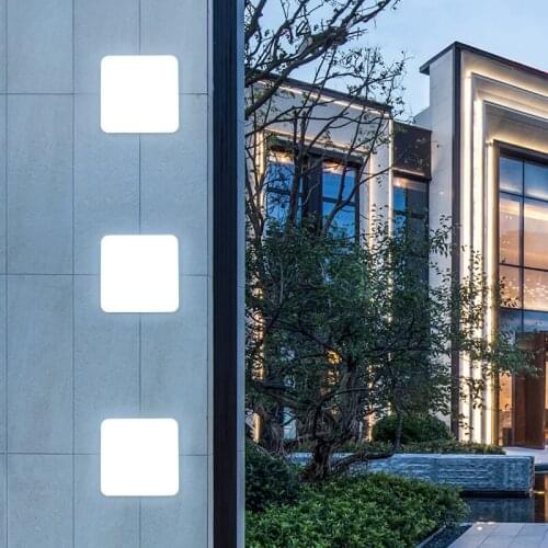 Waterproof IP54 LED Porch Lights Surface mounted 15W 20W 30W Outdoor Wall Light Round Oval Square Bathroom Bulkhead Lamp