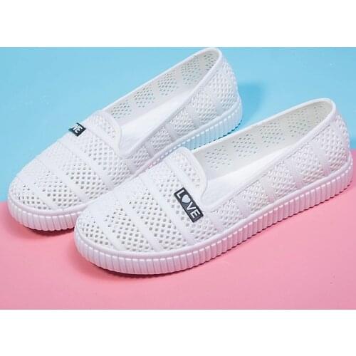 Women Flats 2021 fashion mesh breathable jelly flat shoes lady cute spring & summer flats female comfortable shoes zapatos mujer
