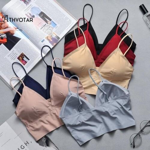 ATHVOTAR Women Seamless Crop Top Solid Color Ice Silk Tube Top Wrapped Wireless Fashion Adjustable Summer Backless Underwear Top
