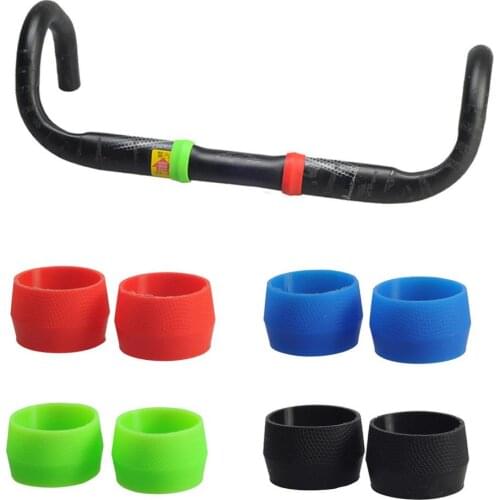 1 Pair Bike Silicone Plug Rubber Anti-Skip Road Bike Plugs For Bar Tape Waterproof Wear Resistant Oudoor Strap Silicone Ring