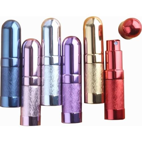 10/20/50pcs Top Quality 6ml Refillable Mini Perfume Glass Bottle Traveler Aluminum Spray Atomizer Travel Perfum Spray Bottle