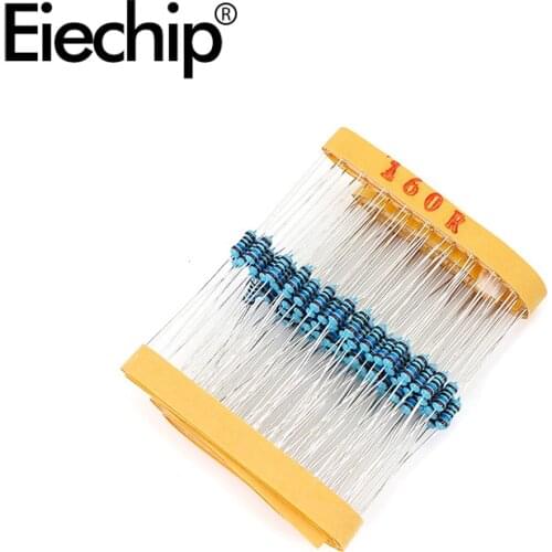 100pcs/lot 1/4W 1% Metal film resistor 160R 0.25W resistance 160 ohm Throught Hole