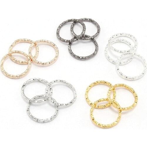 200pcs Large 10mm Long Hair Clip Braided Circle Hair Braided Hoop Bead Adjustable Hair Clip Braid Gold Dreadlock Ring Bead