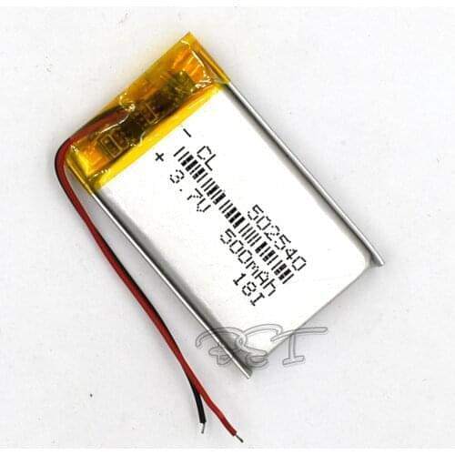 3.7V 502540 With Protective Plate 500mAh Rechargeable Polymer Lithium Battery For PSP Navigation Ebook Core Li-ion Cell