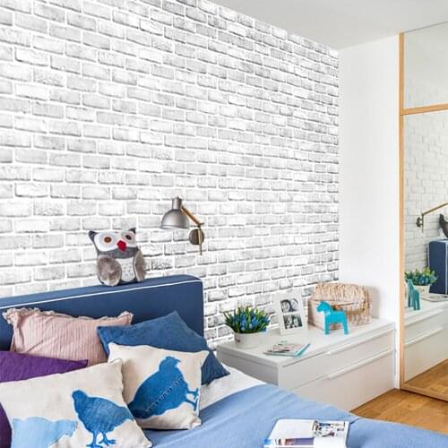3D Brick Stone Rustic Effect Self-adhesive Wall Sticker Home Decor Living Room Kids Safty Bedroom Home Decor Waterproof Sticker