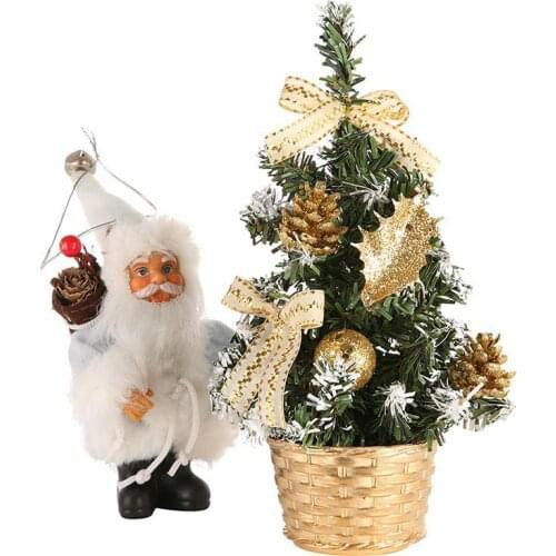 40/30/20cm Cute Table Decorative Christmas Tree Ornament Festival Party Home Desktop Decor Xmas New YearKids Gifts 2020 2021
