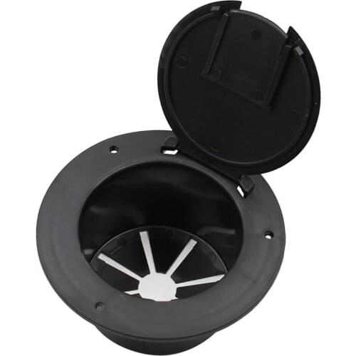 5.2" RV - Camper Electric Black Power Cord Cable Hatch Round Cable Hatch