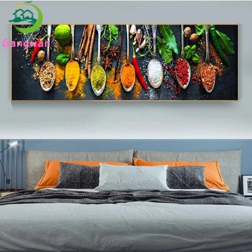 Spices Peppers seasoning Kitchen Decor 5D round Embroidery Diy Diamond Painting Full Square Mosaic Cross Stitch Handmade Gift