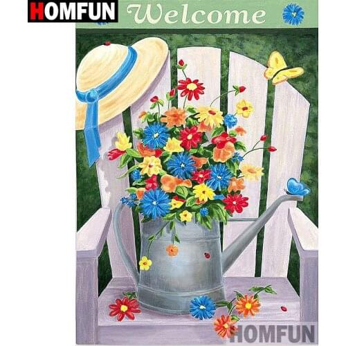 HOMFUN Full Square/Round Drill 5D DIY Diamond Painting "Flower landscape" Embroidery Cross Stitch 3D Home Decor Gift A12841