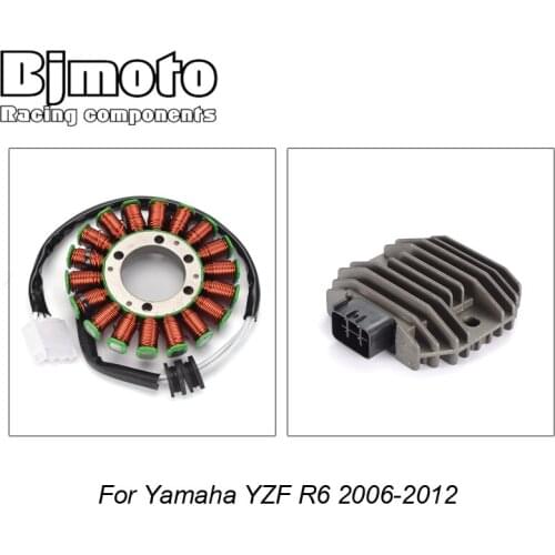 BJMOTO YZF-R6 Motorcycle Engine Stator Coil Voltage Rectifier Regulator Generator Alternator For Yamaha YZF R6 2006-2012