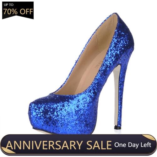 Glitter Bridal Wedding Round Toe Stiletto Platform Women Pumps Tacon Alto de Aguja Novia o Dama Boda Nupcial Sposa YJ3463B-a4