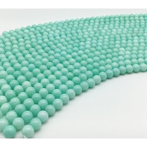 1 Strand Natural Chalcedony Beads Charming Spacer Beads Women Jewelry Findings Hand Made Earring Stone Accessories 4 6 8 10 12mm