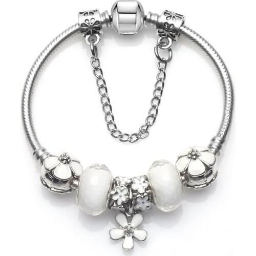 Pandora-style European and American fashion all-match jewelry DIY beaded bracelet