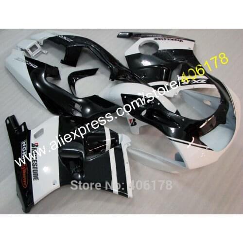 Fairing Kit For Kawasaki ZXR250R 90 91 92 93 94 95 96 97 98 ZXR250 1990-1998 ZXR 250R Ninja Black White Motorcycle Fairing Set