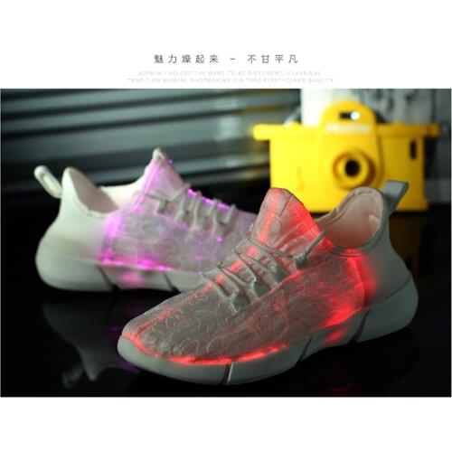 2021 LED Parent-child Shoes Light Filament Luminous Childrens Shoes Boys And Girls Casual Shoes New Colorful Flash Sneakers