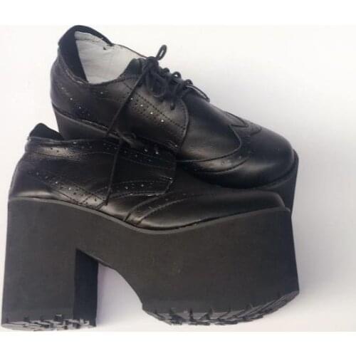 Princess sweet punk shoes Japanese Harajuku muffin thick sole shoes customized artifact and leather shoes fashion women an7019