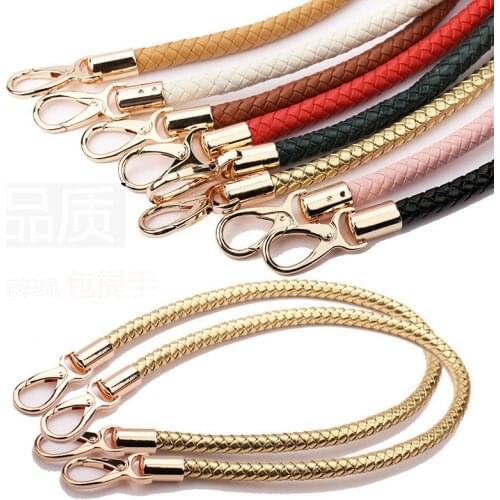 Fashion 60cm DIY Imitation Leather PU Bag Handle Strap Replacement Luggage Wheels Accessories Woven Round Portable