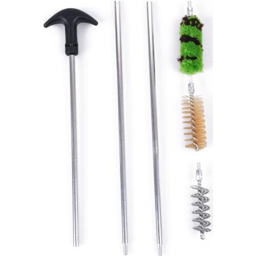 16 GA Gauge Gun Rifle Cleaning Kit 6pcs/Set Aluminum Rod Brush Gun Hunting Shooting Tactical Gun Rifle Cleaning Brush Tools Set