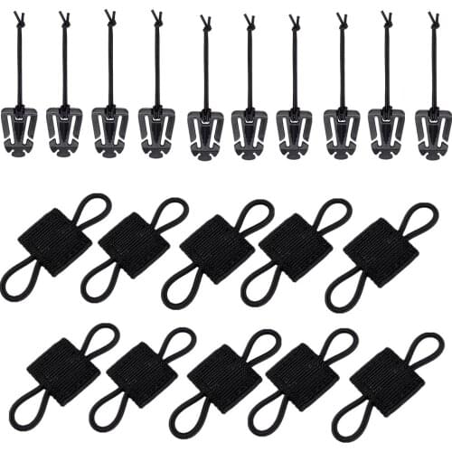 20-pack Attachments for Web Dominator Elastic Strings Strap Management Tool Buckle PTT Antenna Stick Pipe backpack Accessories