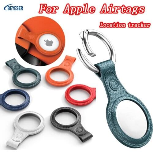 New Style Hot High-Quality Soft Shockproof Leather Case Tracker Anti-lost Device Hang Keychain Protective Lid For Apple Airtags