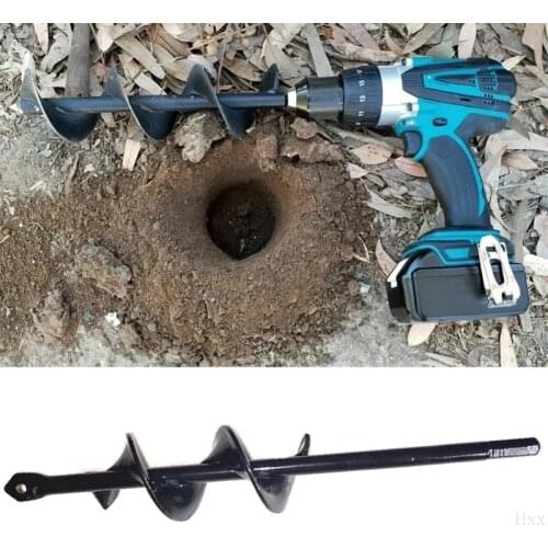 Garden Auger Drill Bit Tool Flower Planting Hole Digger Drill Bit Yard Bedding Planting Spiral Hand Drill Tool