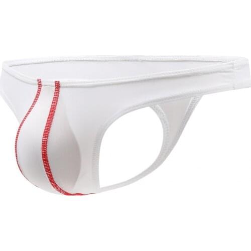 Sexy Mens Underwear Gay G-Strings Men Ultra-thin Ice Silk Thongs Men Low-Waist U-Convex Panties Bikini Lingerie Man Underpants