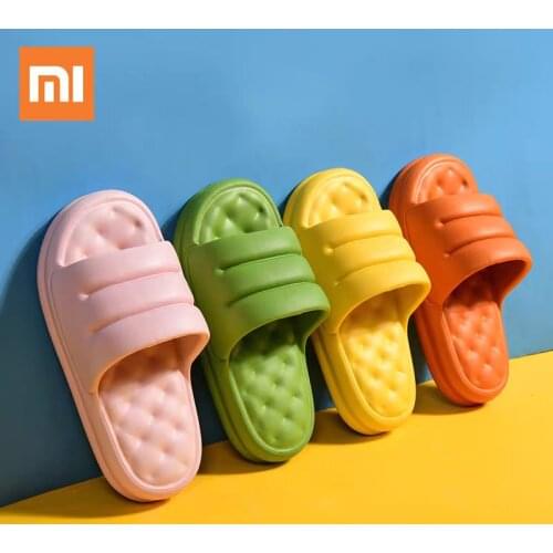 Xiaomi EVA Men Slippers Soft Slides Men Sandals Soft indoor Bathroom Home Slippers Women Thick Sole Anti-slip Mute Summer Shoes