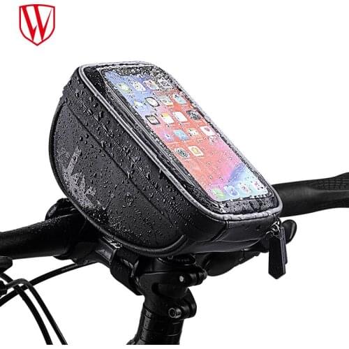 WHEEL UP Waterproof Bicycle Front Bag MTB Road Bike Top Tube Frame Handlebar Touch Screen Bag 6 inch Cycling Pouch phone Bag