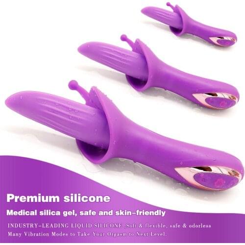 USB Waterproof Masturbator Silicone AV Stick Nipple Clitoris Licking Stimulator Tongue Vibrator Sex Toys for Woman Sex Shop